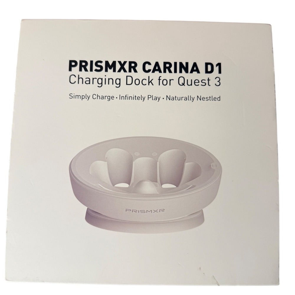 PRISMXR‎ Carina D1 Charging Dock for Meta Quest 3 White Wearable VR Stand